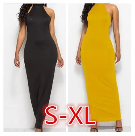 

Summer Women Long dress fashion Formal Sexy Chiffon Sleeveless Halter Dress Prom Evening Party Long Maxi dress Ladies 2022