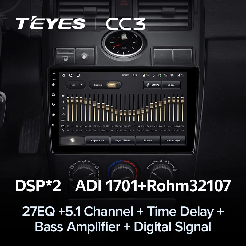 TEYES CC3 Штатная магнитола For Лада Приора 1 LADA Priora I 2007 - 2013 до 8-ЯДЕР 6 + 128ГБ 27EQ DSP