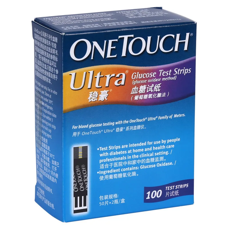 OneTouch экг линейка ультра легкий мини комплект ланцеты для прокалывания измеритель уровня глюкозы в крови диабетический 100 тест-полоска бытовой диабет тест на сахар инструмент