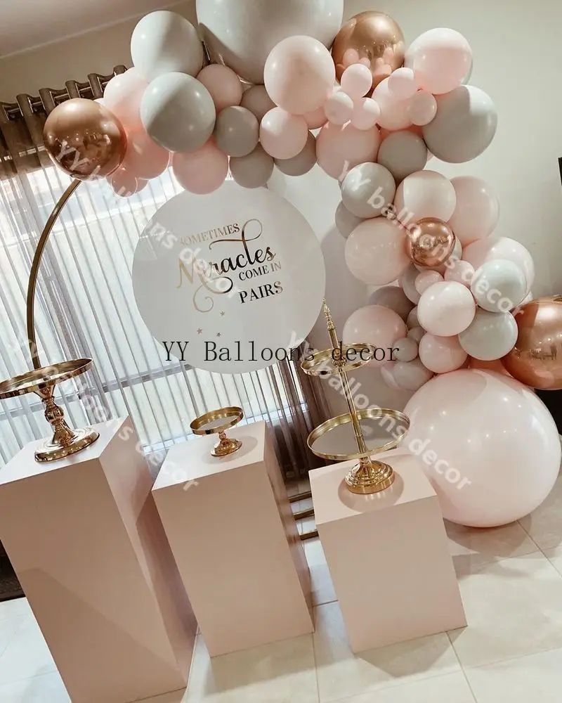 159 шт. розовый Макарон арка для воздушных шаров 1 серо-розовое золото воздушный
