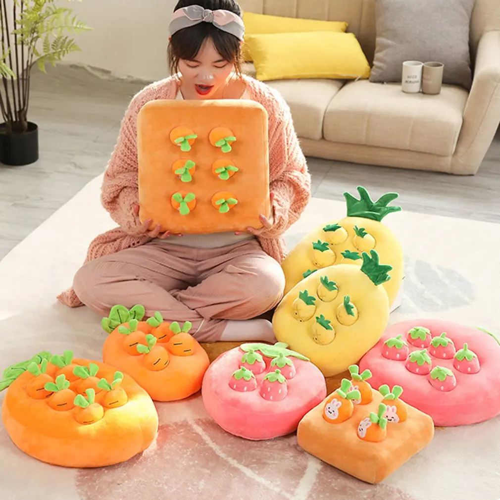 

2021 New Plush Stuffed Plucking Radish Toy Children's Puzzle Insert Carrot Game Baby Toys Early Childhood Educational Toys Gifts