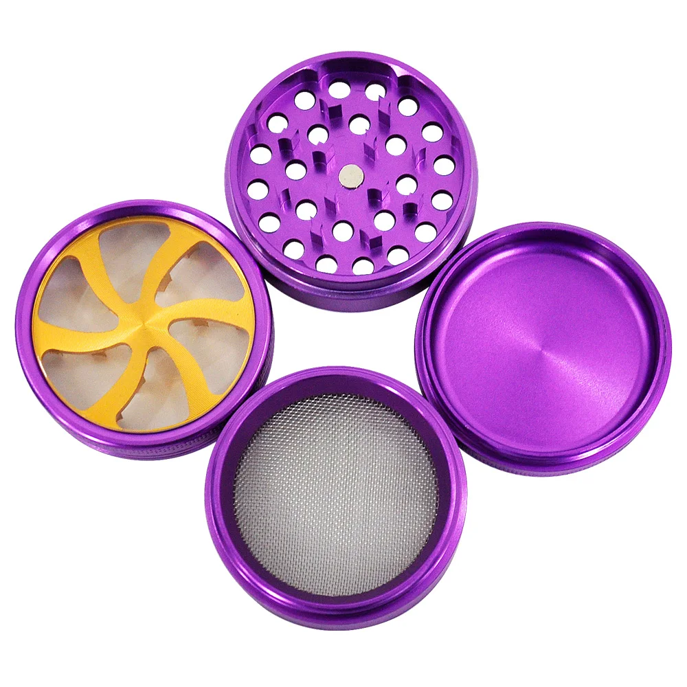 

Hornet whirlwind Dia.50 MM Height.44 MM 4 Parts Aluminum Tobacco Crusher Herb/Spice Grinder Millers