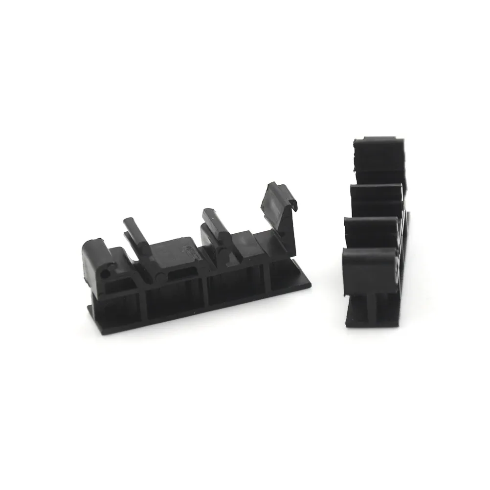 1Set=2pcs 4.3* 1* 2cm adapter+4 screws PCB DIN C45 Rail Mounting Adapter Circuit Board Bracket Holder Carrier Clips Black Green |