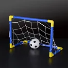 Складной пластиковый мини-футбольный набор с насосом, Детская Спортивная игрушка для игр в помещении и на открытом воздухе, детский подарок на день рождения