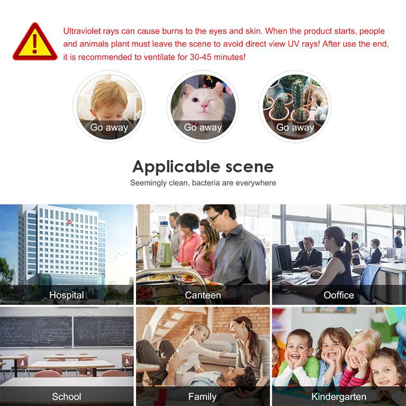 Светодиодсветодиодный УФ-лампа бактерицидная дезинфекция Стерилизатор