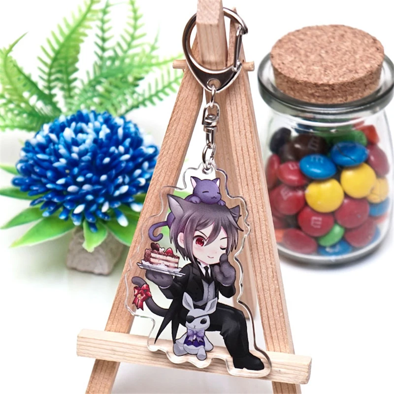 Новый японский мультфильм Черный Дворецкий Аниме Kuroshitsuji подвеска двусторонний