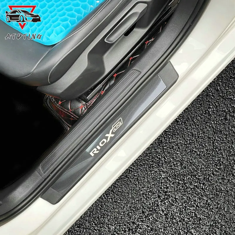 

Cover Car Styling Accessories For KIA RIO 3 4 X-LINE 2017 2018 2019 Stainless Door Sill Kick Scuff Plate Protectors Trim Guard