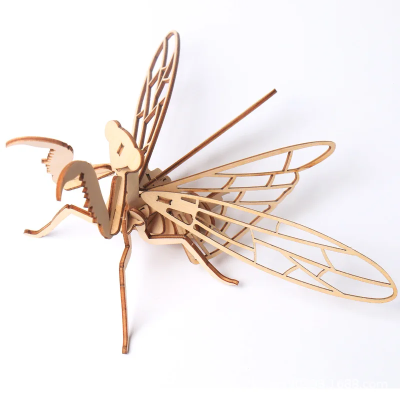 

Wooden variety of insects and animals stereo 3D jigsaw puzzle building blocks, toys, gifts and creative DIY assembling models