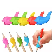 5pc fish pen grip holder silicone pencil grasp writing correction device for for kid child children learning aid grip stationery