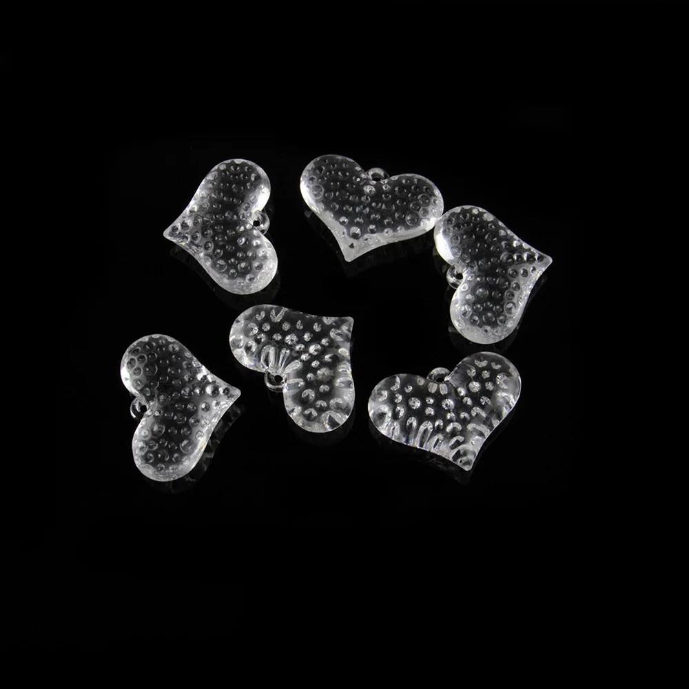 Акриловые сердца граненые бусины с фокусным расстоянием 25 мм x 35 40 шт кулон