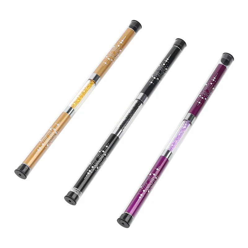 

2 в 1 акриловая кристальная маникюрная кисть для рисования Гель-кисть для ногтей