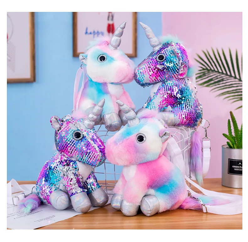 

Cartoon Plush Toy Backpack Girls' Mobile Phone Bag Single Shoulder Diagonal Plush Bag Clothing Accessory