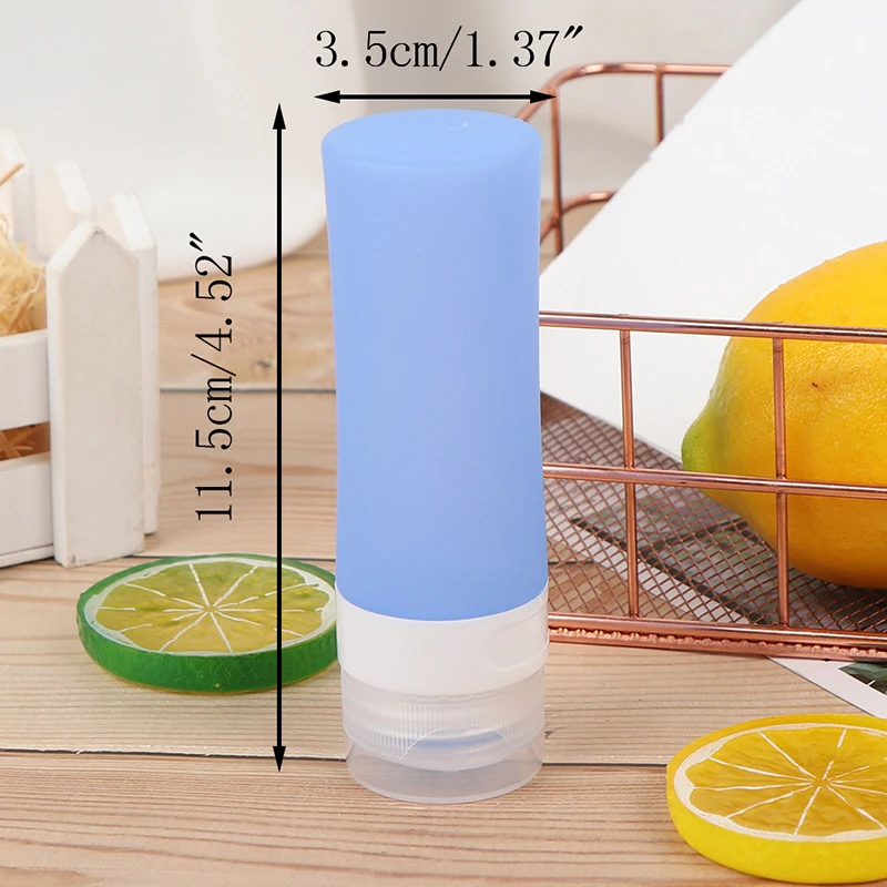 

60ML Portable Cosmetic Refillable Silicone Travel Bottle Lotion Shampoo Containe