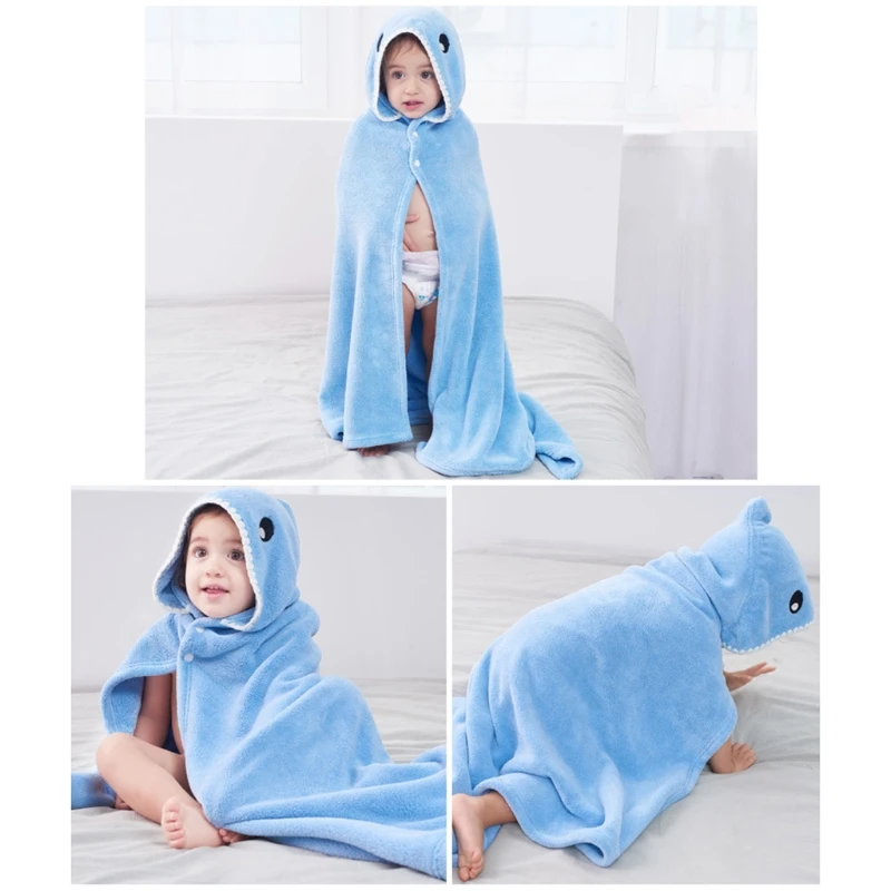 

Baby Cartoon Cute Animal Hooded Bath Towel Ultra Soft Super Absorbent Bathrobe Cloth Robe for Boys Girls