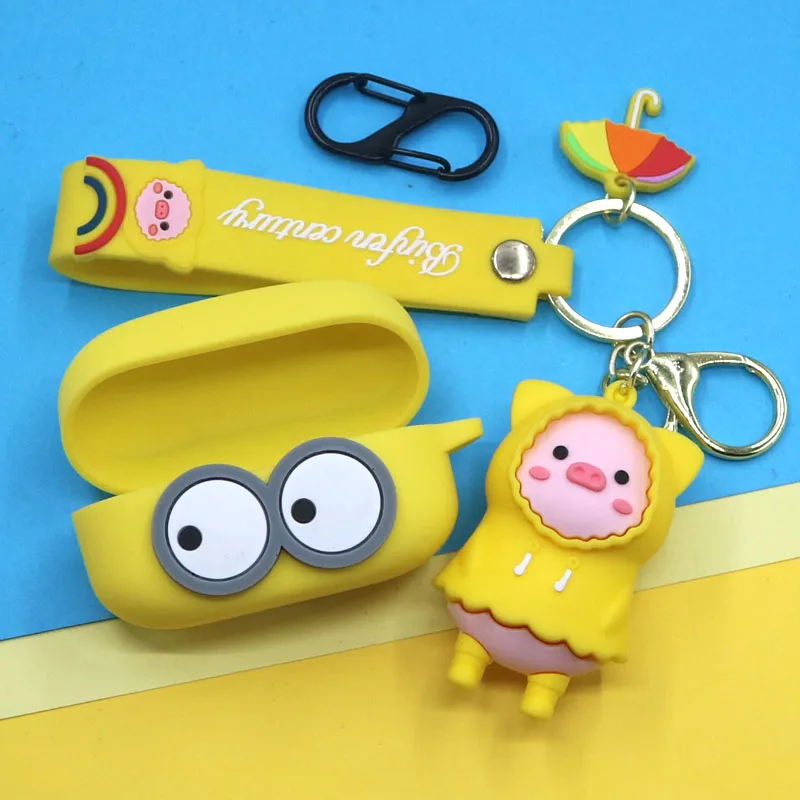 Силиконовый чехол для беспроводных наушников Sony WF1000XM4, с изображением симпатичной свинки, защита от падения и зарядки