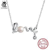 orsa jewels luxury cultured freshwater pearl necklace for women anniversary engagement 925 sterling silver jewelry gifts gpn03