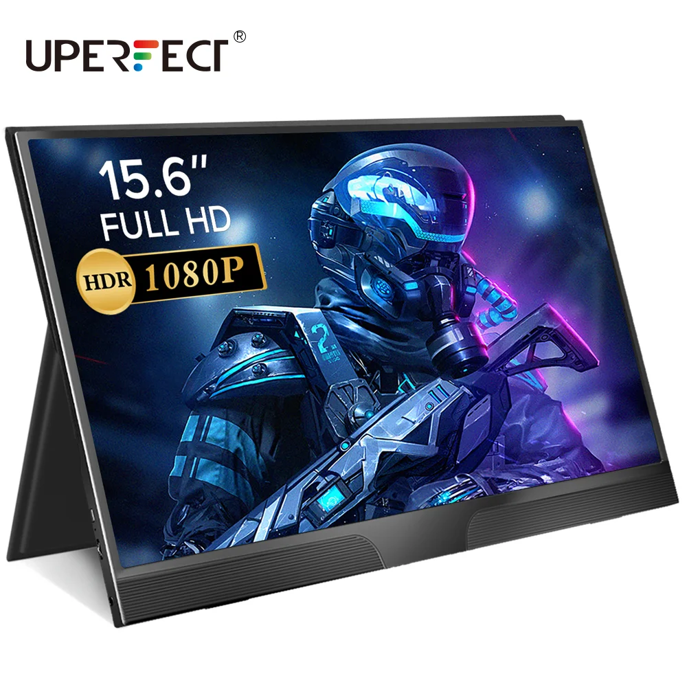 

Портативный тонкий монитор UPERFECT 15,6 дюйма 1920X1080, мобильный дисплей, узкая рамка, экран Ips для Ps3 Ps4 Switch Xbox, ноутбука Samsung