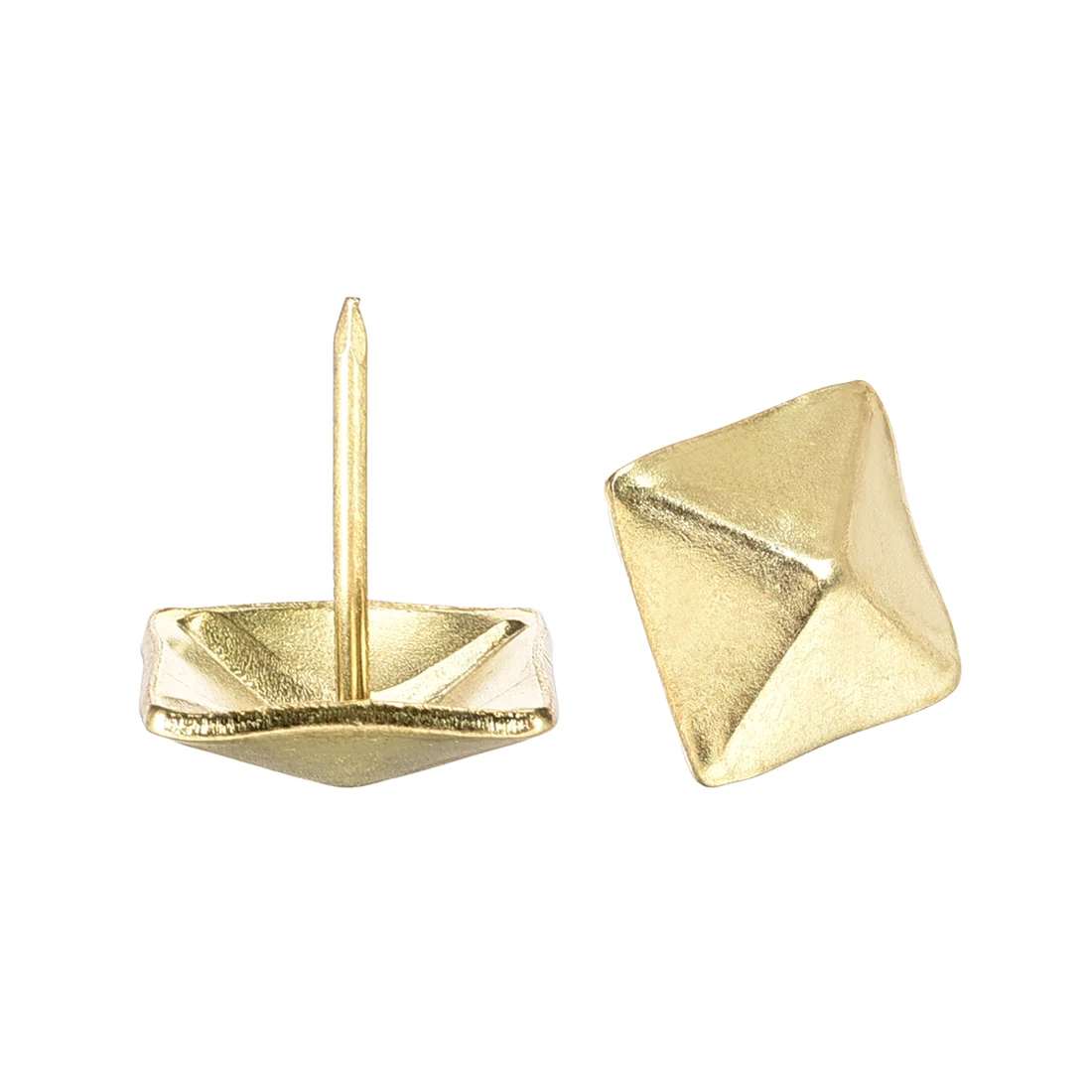 

uxcell Upholstery Nails Tacks 19mm Square Head 17mm Height Antique Furniture Nails Pins Gold Tone 30 Pcs