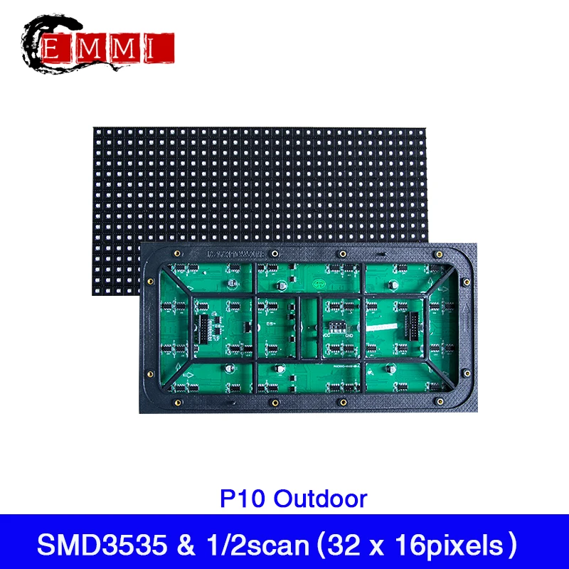 

Бесплатная доставка P10 SMD3535 Водонепроницаемый светодиодный модуль 320*160 мм открытый светодиодный Экран 10 мм Шаг аренда светодиодный Дисплей ...