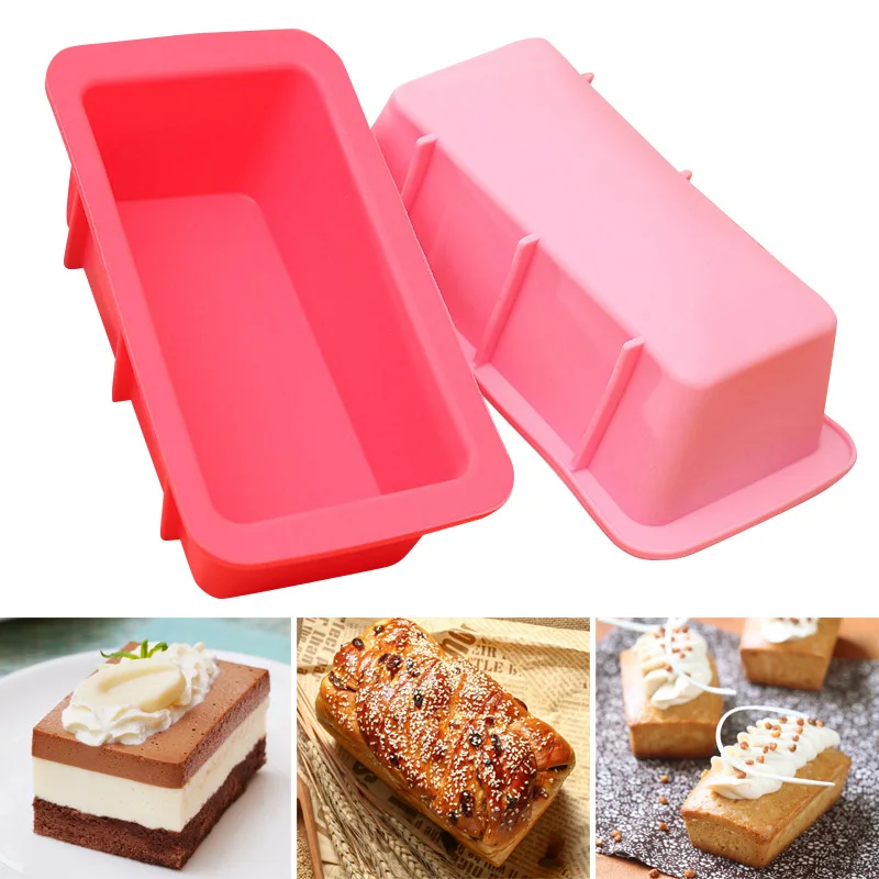 

Silicone Cake Mold Rectangle Pan Bakeware Molds for Bread Toast Baking DIY Kitchen Supplies SEC88