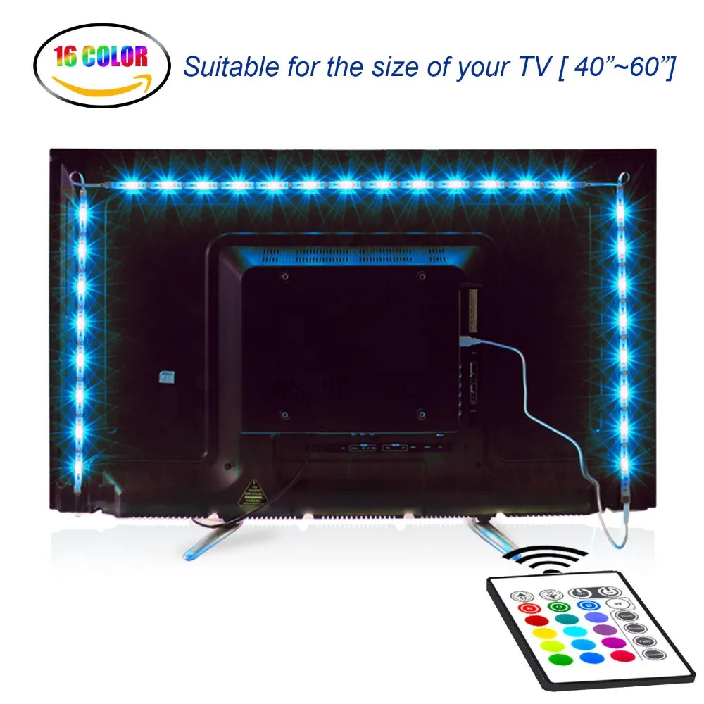 Светодиодная подсветка для телевизора 2 м/6 56 футов RGB неоновый Акцент