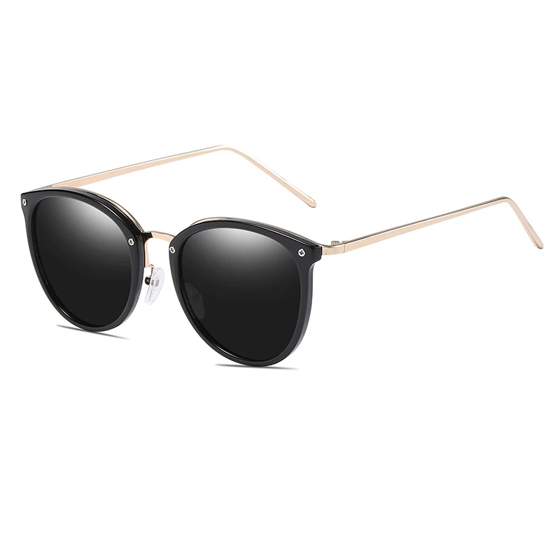 Classic italy design womens sunglasses plastic frame metal temples fashion polarised sun glasses for woman oculos feminino
