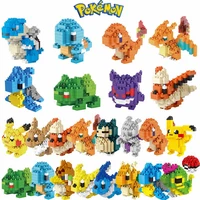 pokemon building blocks 3d diy educational pikachu pok%c3%a9mon model ornament mewtwo micro small assembled block brick toys gift