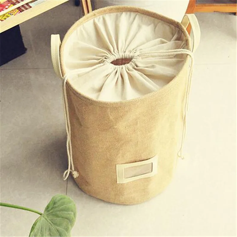 1 шт. желтый небольшой японский из натурального джута сортировки ящики корзины