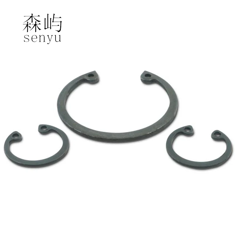 ЛУЧАНГ Зажимы кольцевые для отверстия Марганцевая сталь Кольцо удерживающее отверстие Подшипниковый держатель Металлический клиновидный зажим Сортировка черная.