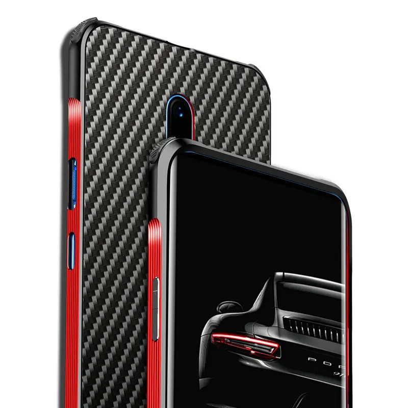 Carbon Fiber Case Oneplus 7 Pro PC+ Aluminum Metal Bumper Case Oneplus 7 Shockproof Metallic Back Cover Oneplus7 Pro 1+7 Coque