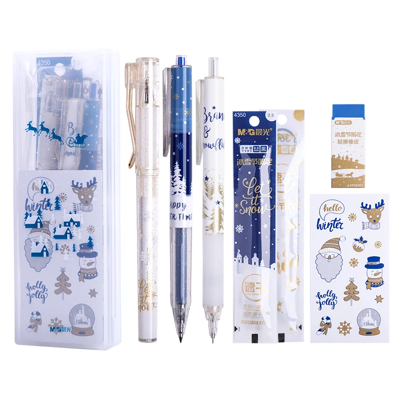 Рождественский подарок набор канцелярских принадлежностей гелевые чернильные