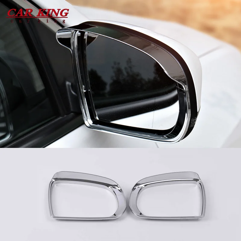 

Car Chrome Rear View Mirror Rainshield Visor Cover Rain Eyebrow Rainproof Frame Trim For Jeep compass 2th 2017 2018 2019 2020