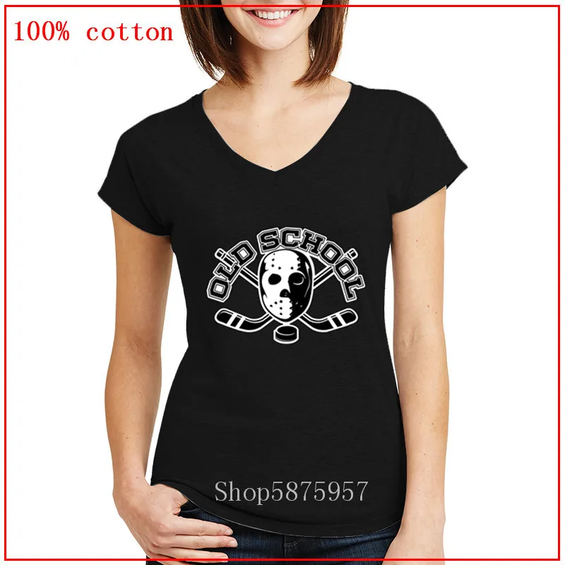 Джейсона из фильма Вурхиз дизайн! Платье с v образным вырезом футболка &quotOld School&quot