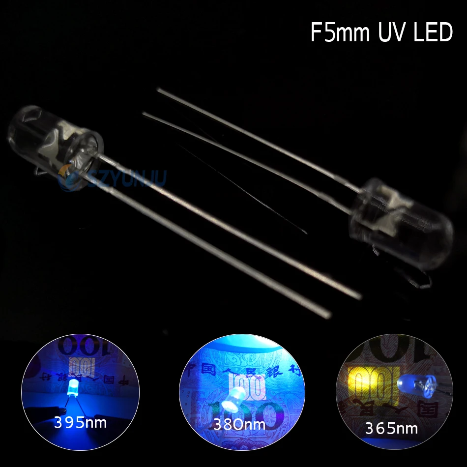 

TiaoChongYi 3W UV LED фиолетовый светодиод 5мм