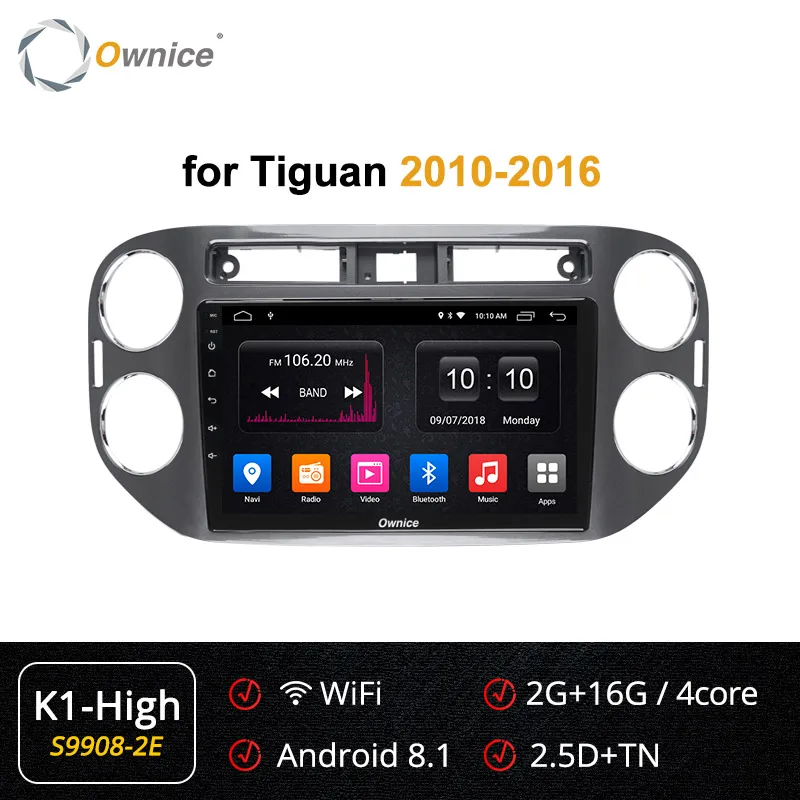 S9908-2 K1 HIGH Ownice Автомобильный плеер gps Navi k3 k5 k6 для VW tiguan 2010 2011 2012 2013 Android 9,0 8Core 4G DSP 360 панорама SPDIF - Цвет: S9908-2 K1 HIGH