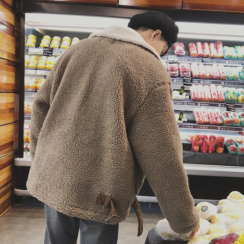 2019 зимние мужские сохраняющие тепло белые парки куртки одежда из овечьей шерсти