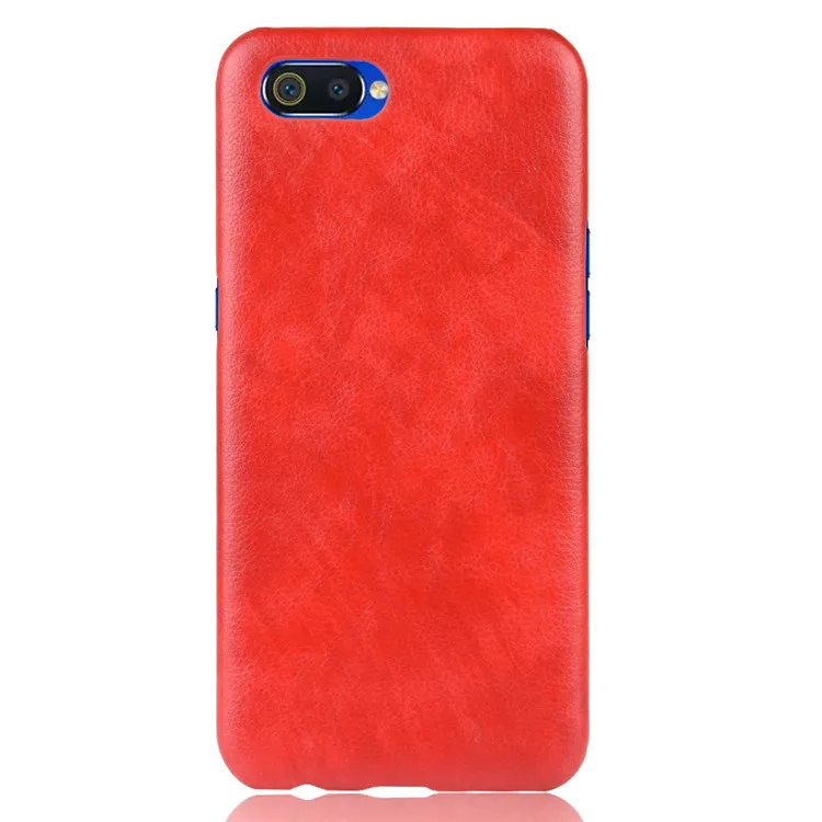 Red Чехол для Realme C2 с рисунком личи из искусственной кожи и ПК чехол-книжка для OPPO Realme C2 C 2 RealmeC2 RMX1941 чехол для телефона - Цвет: Red