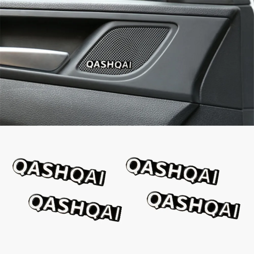 4 шт. автомобильные наклейки эмблемы для NISSAN QASHQAI J10 J11 2011 2008 2018 2019|Хромирование| |