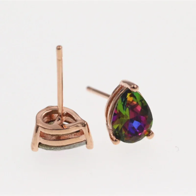 Новые модные аксессуары 925 Стерлинговое Серебро Циркон в форме сердца Цвет