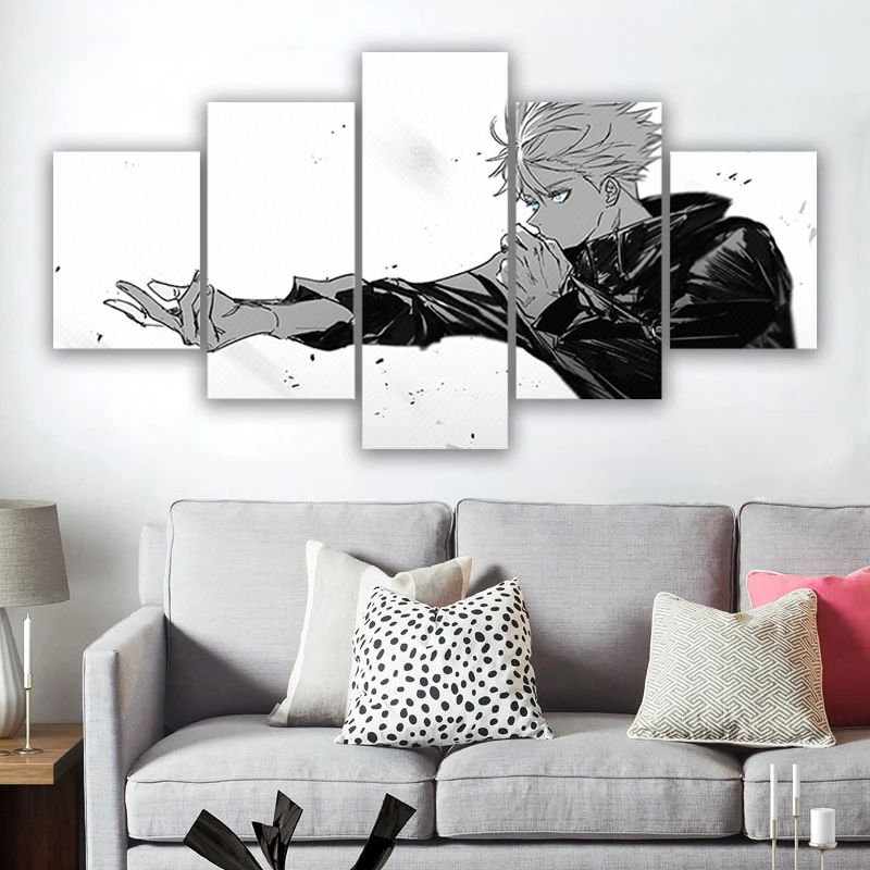 

Modular Japanese Animation 5 Set Picture Wall Art Home Decoration HD Jujutsu Kaisen Poster Painting Canvas Restaurant Framework