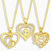 new personality diy design heart pendant necklaces for women trendy gold color handmade necklace mothers day jewelry gift