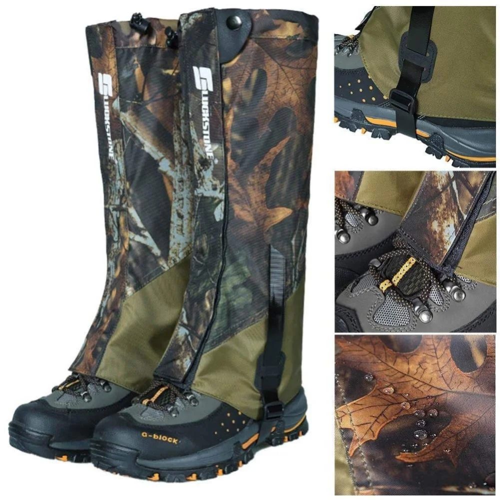 Outdoor Hunting Leg Gaiters Waterproof Hiking Boot Gaiters Camo Snow Shoe Covers, Outdoor Skiing Gators For Men And Women 1 Pair