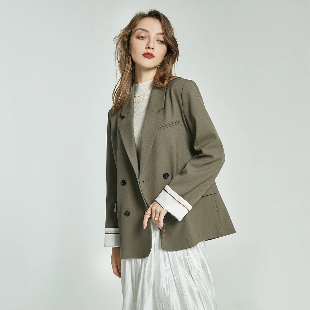 

Новинка Осень Женские блейзеры Повседневные Топы Куртка женская зимняя одежда однотонное Женское пальто одежда офисные женские блейзеры