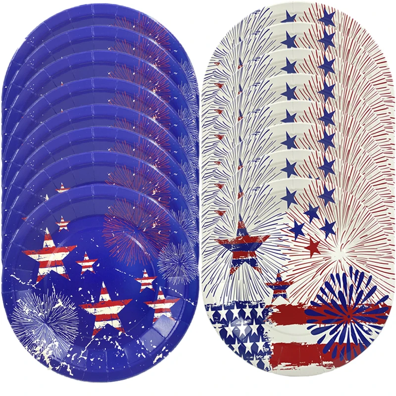 Omilut 4 июля День Независимости Декор американский набор одноразовой посуды США