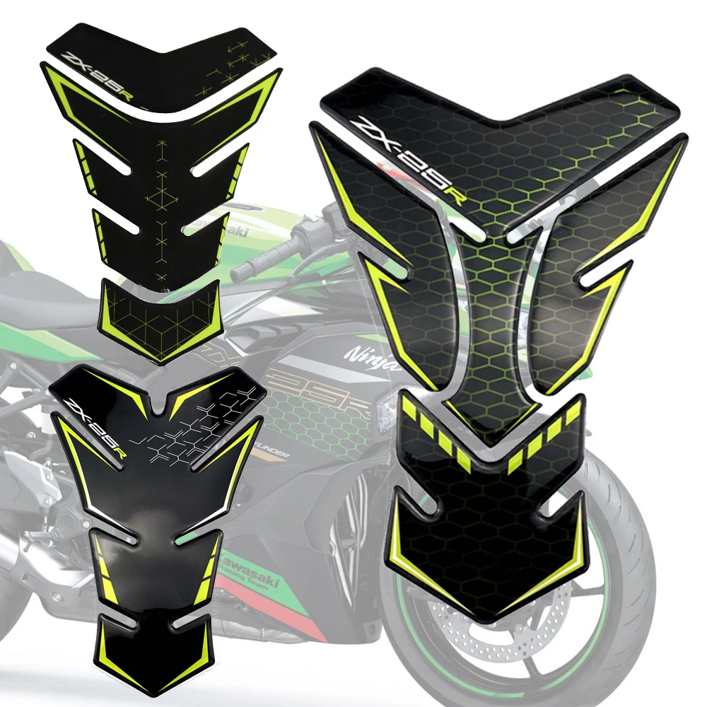

Наклейка на корпус для Kawasaki ZX25R, наклейка на топливный бак, защитная наклейка, водонепроницаемый декоративный Противоскользящий стикер из искусственной смолы 3D