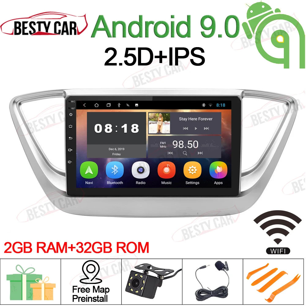 9 ''Android 0 Автомобильный мультимедийный плеер стерео радио GPS навигация для Hyundai