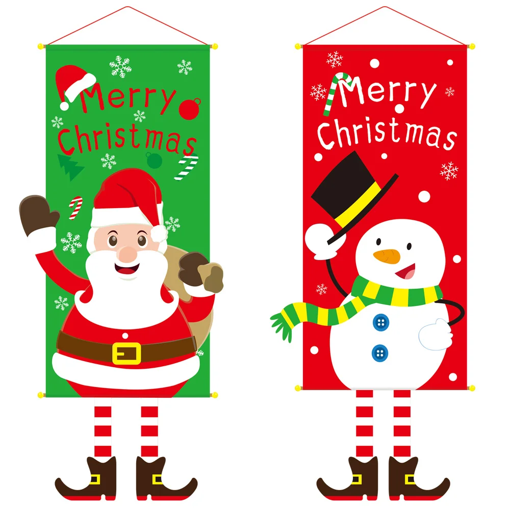 

Рождественская гирлянда баннер веселого Рождества Декор для дома флаг Рождество вечерние Декор подвесные двери Настенный декор-баннер