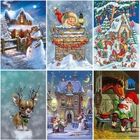 full squareround drill 5d diy santa claus diamond painting christmas snowman embroidery cross stitch set home decor gifts