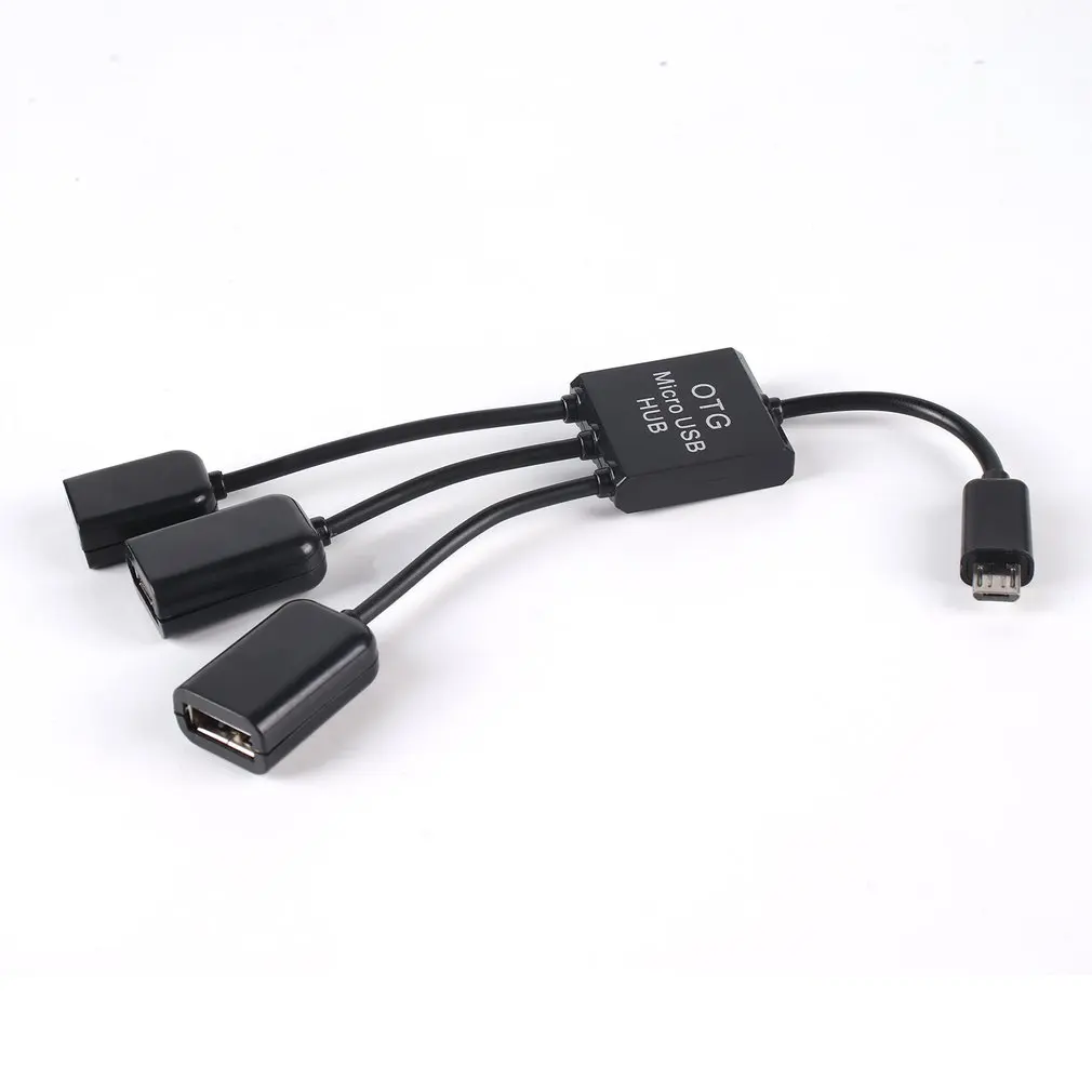 Кабель-концентратор с разъемом Micro USB для зарядки OTG 3/4 порта адаптер смартфонов