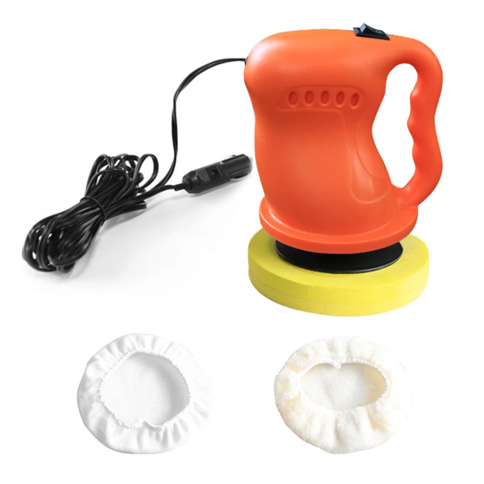 

Автомобильный буферный полировщик 12 В, 5-дюймовый автомобильный полировщик, восковое устройство 1500 об/мин с полировкой и восковой насадкой ...